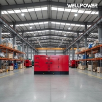 WELL POWER 150KW 188KVA Super Leiser Dieselgenerator mit Autostart Offener Rahmen 50Hz ATS Mobiler Typ