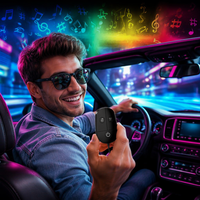 Luces LED para Coche YiLaie, Luces LED Interiores Multicolores con APP y Modo DIY, Sincronización de Música, Kit de Iluminación USB Debajo del Tablero para Automóviles
