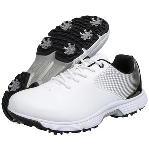 Men's Black <b>Golf</b> Shoes With Red Accents PU Upper Rubber Outsole EVA Midsole Mesh Lining Breathable Sport Sneakers - Product Image 6