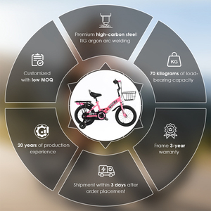 Bicicleta Plegable para Niños, Económica, en Stock, con Cuadro de Acero de 12 <span class=keywords><strong>Pulgadas</strong></span>, Pedales Ordinarios y Ruedas de Entrenamiento, para Niños de 3 a 5 y de 5 a 8 Años - Product Image 3