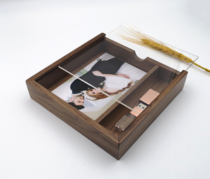 OEM Gói Quà Cưới 4*6Inch 10X15Cm Album In Ảnh Hộp Ảnh Bằng Gỗ Bìa <span class=keywords><strong>Acrylic</strong></span> Kèm Ổ USB Flash Bằng Gỗ - Product Image 6