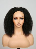 Demi-perruque Pixie bouclée en cheveux humains vierges indiens Remy, densité 350%, 250-300g, boucles birmanes, sans dentelle