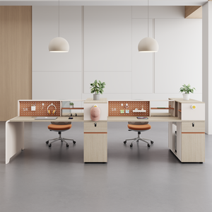 <span class=keywords><strong>Escritorio</strong></span> Específico para Finanzas con <span class=keywords><strong>Panel</strong></span> <span class=keywords><strong>Perforado</strong></span> o Doble Estación de Trabajo enfrentadas en la Oficina - Product Image 5