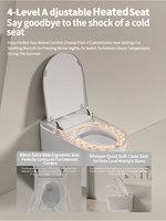 WC intelligent mural de haute qualité avec chasse d'eau automatique, bidet électrique intelligent pour salle de bain