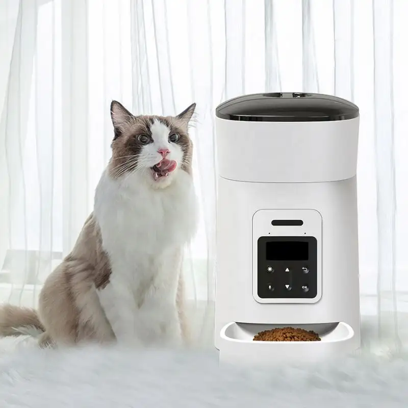 Dropshipping Smart Dog Pet Timed Feeder Dry Food Dispenser With Voice Reminder Automatic Cats Food Feeder