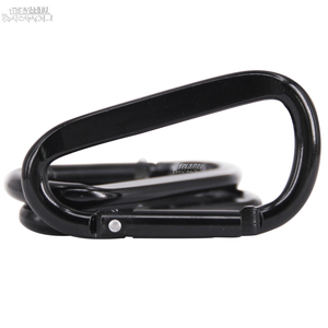 Logo personalizzato 7 # D a forma di lega di alluminio in metallo nero a scatto piatto Clip 68*37mm portachiavi moschettone per l'industria pesante - Product Image 4