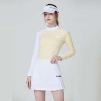 Jupe de golf et de tennis plissée en satin respirant à taille haute et coupe trapèze pour femmes, avec taille naturelle pour les sports des filles
