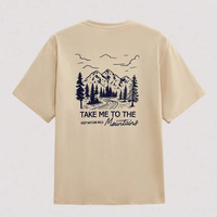 T-shirt à manches courtes pour homme, style décontracté de vacances, imprimé forêt, confortable et respirant, personnalisable, unisexe. F10