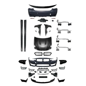 Parachoques para <span class=keywords><strong>BMW</strong></span> Serie 3 <span class=keywords><strong>F30</strong></span> F35 320i <span class=keywords><strong>328i</strong></span> 335i con Kit de Carrocería M3 Mejorado, Rejillas, Guardabarros, Faldón Lateral y Difusor de Parachoques Trasero - Product Image 1