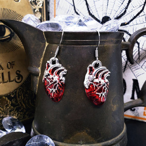 Nouveauté <span class=keywords><strong>anatomie</strong></span> sanglant coeur gothique boucles d'oreilles étranges Halloween <span class=keywords><strong>horreur</strong></span> boucles d'oreilles pour dames Hip Hop rock punk bijoux - Product Image 6