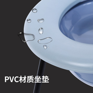 Foldable Toilet <b>Chair</b> With Pvc Seat <b>Pad</b> For Elderly And Pregnant Women Hospital Use - Product Image 1