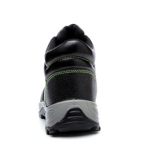 נעלי בטיחות לגברים עם מגן פלדה נגד דקירות ומכות, עמידות לשמן, חומצה ואלקליות, עמידות בפני שחיקה, נגד החלקה, גפה מעור בקר, צבע שחור - Product Image 2