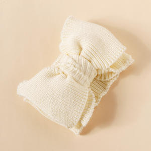 Invierno bebé niña lazo grande accesorios para el cabello varios colores <span class=keywords><strong>turbante</strong></span> ganchillo diadema bebé diademas al por mayor - Product Image 6