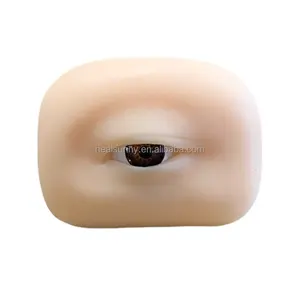 Manequim de olho tamanho pequeno 3d, 5d prática de silicone permanente olhos maquiagem para sobrancelha olho prática da pele