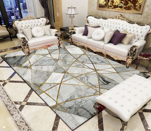 שטיח פוליאסטר מפוספס הניתן להתאמה אישית, שטיח פרסי מתוצרת מכונה לבית, ניתן לכביסה, כיסוי רצפה דקורטיבי לסלון - Product Image 2