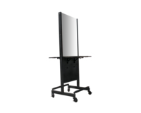 Station de miroir de barbier, cadre de peinture noir mobile, avec support pour sèche-cheveux et quatre roues détachables en vente, nouveau, 2020