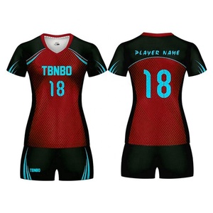 Moda diseño personalizado su propio logotipo conjuntos de camisetas de voleibol uniforme camisa al por mayor señoras camisas de manga corta - Product Image 1