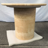 Table basse pour salon, centre de table en onyx blanc et en travertin, table basse en marbre