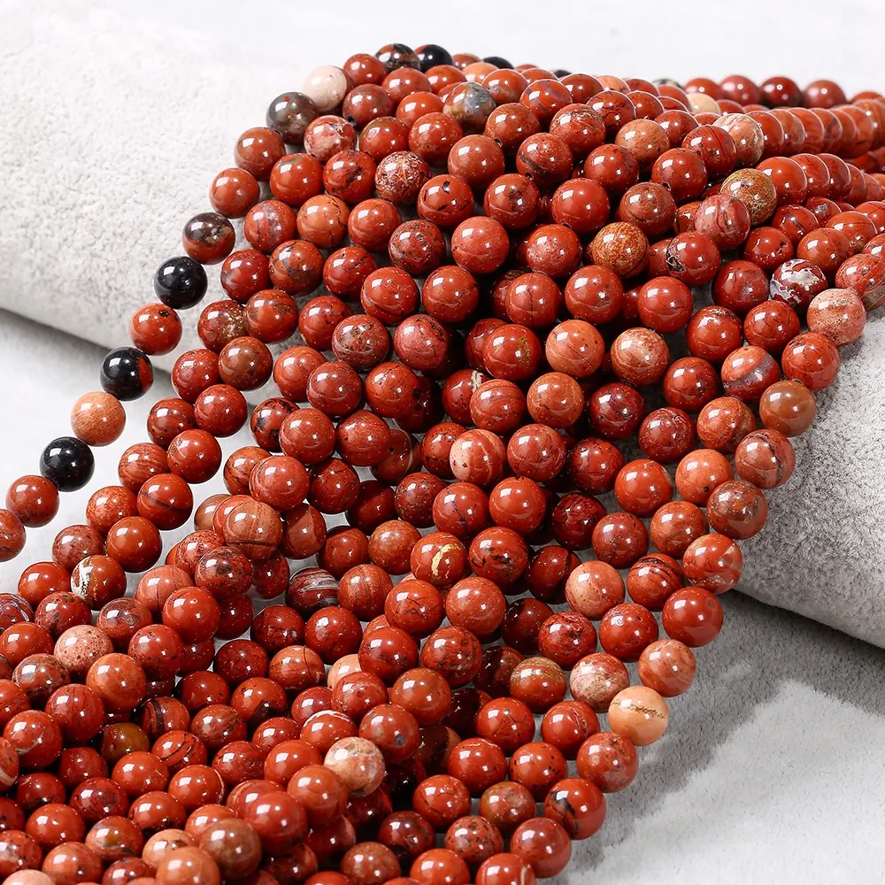 Fashion Jewelry Making Necklace Bracelet Beads,Natural Gemstone Precious Round Beads,Red Stones Beads Strand on Sale