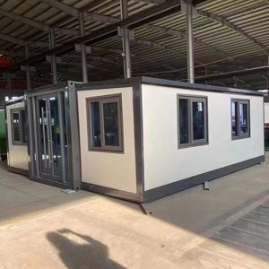 Casa contenedor portátil prefabricada Modular de construcción rápida, casa contenedor de vivienda expandible, casa <span class=keywords><strong>extensible</strong></span> con casa de estar - Product Image 1