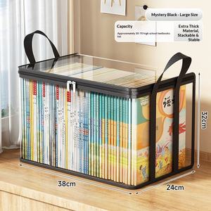 Housse de rangement pour livres en PVC imperméable, classique, anti-poussière, pour salon, ensemble de sacs de rangement multi-usages, design pliable portable, pour déménagement et emballage - Product Image 6