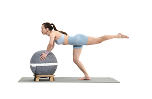 Chooyone Logo personalizzato palla Fitness con copertura in tessuto per Pilates Yoga equilibrio esercizio vari scopi Fitness attrezzature - Product Image 3