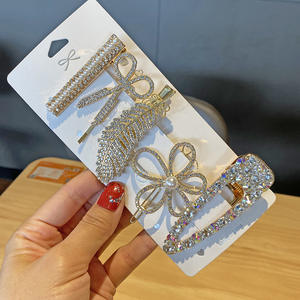 BELLEWORLD-Pinzas para el pelo para niña y mujer, pinzas para el conjunto de 10 pelo con forma de estrella de mar redonda y cuadrada, perlas de diseño más nuevo, Coreano de lujo - Product Image 5