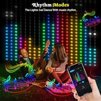 Guirlande lumineuse LED RGB intelligente à motifs personnalisables, contrôle par points DIY, fil en cuir pour décoration de Noël, indice de protection IP65