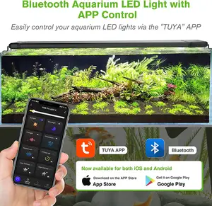 Zaohetian40WスマートLED水族館ライト、アプリコントロール付きRGBフルスペクトル、照明サイクル8タイマープログラム可能