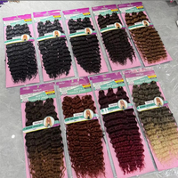 Cheveux synthétiques 100% Kanekalon pour tresses, vente en gros, 22 pouces, Freetress Deep Wave, cheveux bouclés pour tresses au crochet, extensions de cheveux au crochet