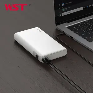 WST Bancos de Potencia de carga portátil Banco de energía portátil 100W Super Fast Charing 30000mAh Banco de energía con pantalla Led