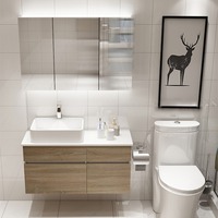 Ensemble de meubles de salle de bain haut de gamme, design de meubles de salle de bain, miroir, vasque simple et double, meuble de salle de bain