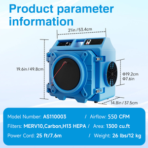 Épurateur <span class=keywords><strong>d</strong></span>'<span class=keywords><strong>air</strong></span> portatif de qualité supérieure pour la restauration de dommages causés par l'eau industrielle et commerciale Filtre à <span class=keywords><strong>air</strong></span> sécheur <span class=keywords><strong>Purificateur</strong></span> <span class=keywords><strong>d</strong></span>'<span class=keywords><strong>air</strong></span> de <span class=keywords><strong>sous</strong></span>-<span class=keywords><strong>sol</strong></span> - Product Image 3