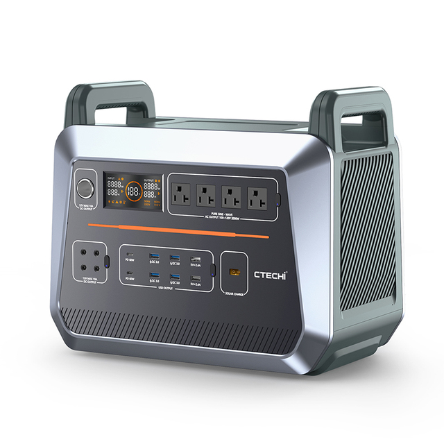 Rechargeable LiFePO4 Battery Power Supply 2000W Portable Power Station Solar Generator 110V 220V AC DC Output Power Station