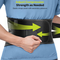 Ceinture de soutien lombaire tricotée réglable et légère, respirante, à compression élastique, pour le soutien du bas du dos, idéale pour le bureau et le sport
