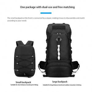 Ensemble de sac à dos 2 en 1, grande capacité, imperméable, pour la randonnée, le camping, les sports de plein air, le trekking, sac à dos pour les voyages - Product Image 4