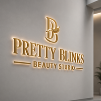 Panneau LED miniature personnalisable, logo d'entreprise, fond mural, enseigne gravée en acrylique, lettres lumineuses, IP54, résistant aux intempéries