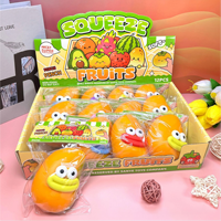 Jouet anti-stress créatif en TPR souple en forme de pastèque, design de dessin animé, jouet à mâcher pour soulager le stress, jouet sensoriel à presser, best-seller