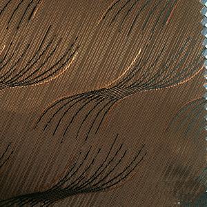 Tela de satén Jacquard de viscosa 55% de poliéster 45% de alta calidad en patrón de <span class=keywords><strong>plumas</strong></span> doradas impermeable para forro de <span class=keywords><strong>traje</strong></span> de niños teñido liso - Product Image 5