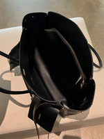 Sac fourre-tout de luxe en cuir véritable noir grande capacité pour femme, sac à main professionnel de style créateur, sac à bandoulière tendance