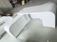 Chaises de bureau exécutives modernes blanches, mobilier de bureau, bureau pour chef, bureau pour manager