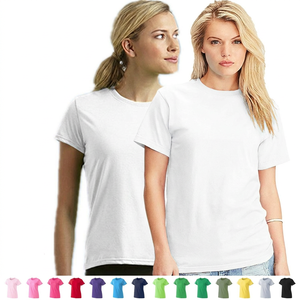 Camisetas de Manga Corta Casuales y Transpirables para Mujer, 100% Algodón Semi Peinado, Venta al Por Mayor de Fábrica - Product Image 2