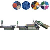 Ligne de recyclage et de lavage de films PP PE ABS usagés, mini-granulateur, extrudeuse et machine de pelletisation en une seule étape