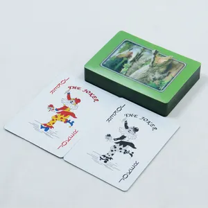 Пластиковые игральные карты с 3D рисунком динозавра на заказ, высококачественные ПВХ водонепроницаемые покерные карты для взрослых для повседневного отдыха, покерные карты