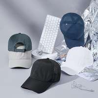 Chapeau de papa personnalisé à séchage rapide, léger et à profil bas, pour le sport en plein air, le golf et le soleil, 6 panneaux, casquette de baseball en maille de nylon perforée au laser