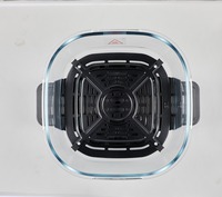 Friteuse à air numérique en verre de 4,5 L, four à air multifonction à écran tactile avec 8 menus prédéfinis, friteuse saine sans huile