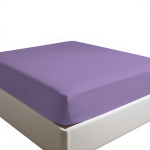 Sábana Ajustable 100% Algodón Color Lila Tamaño Super King (Reino Unido) 180x200cm - Product Image 3