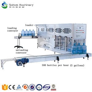 Dispensador 5 galones <span class=keywords><strong>de</strong></span> <span class=keywords><strong>agua</strong></span> <span class=keywords><strong>de</strong></span> embotellado 18.9L Línea <span class=keywords><strong>de</strong></span> planta <span class=keywords><strong>de</strong></span> <span class=keywords><strong>agua</strong></span> potable Enjuague Máquina tapadora <span class=keywords><strong>de</strong></span> llenado - Product Image 2