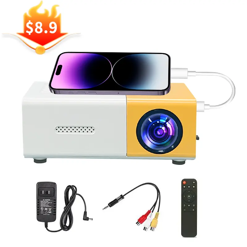 YUNDOO New YG300 Mini Mobile hd Projector Portable Home Theater DLP Projector High Lumens Wireless Smart Projector