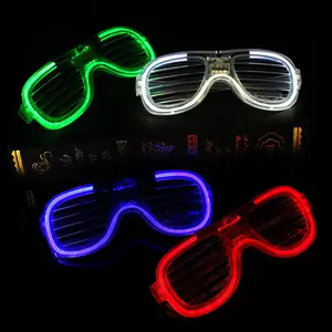 Multiple color combinations Cyberpunk LED Luminous Visor 7 Colors Light Up Glasses Wholesale Bachelorette Party Sun Glasses